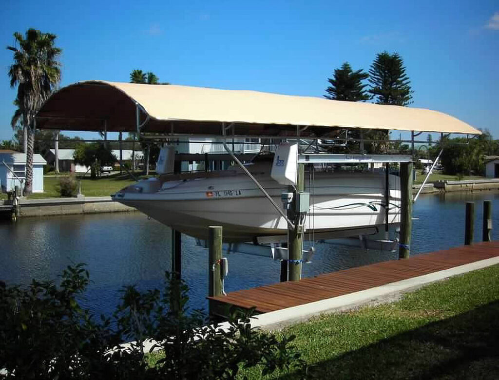 Improve your Florida waterfront experience with well-maintained canopy on a dock